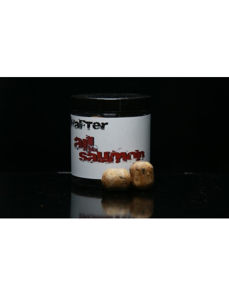 Boilies Hard Wafter Dumbell Saumon - Ail | Bouillettes pour eschage